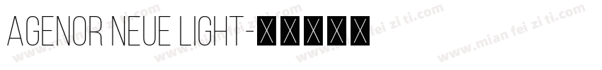 Agenor Neue Light字体转换